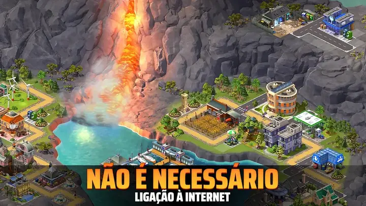 Ilha em construção vista de cima em City Island 5